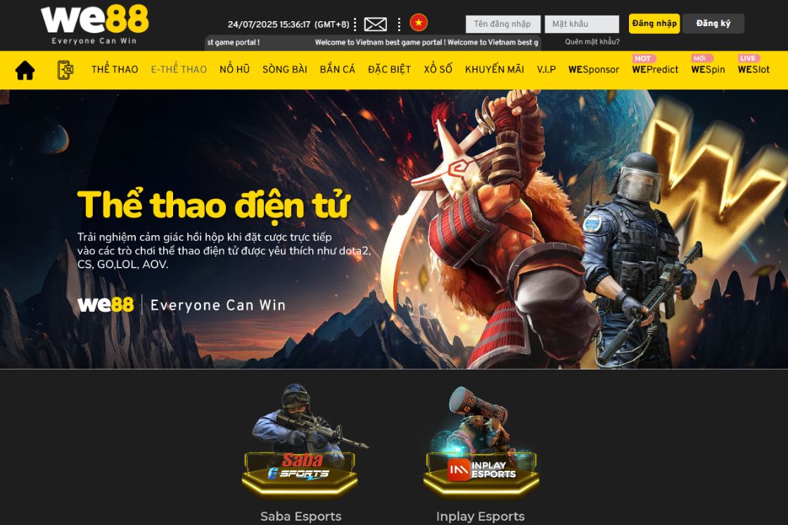 Giới thiệu: WE88 (Win Everyone 88) là nhà cái trực tuyến mới nổi, được thành lập năm 2022 nhưng đã nhanh chóng mở rộng tại Đông Nam Á, trong đó có Việt Nam.